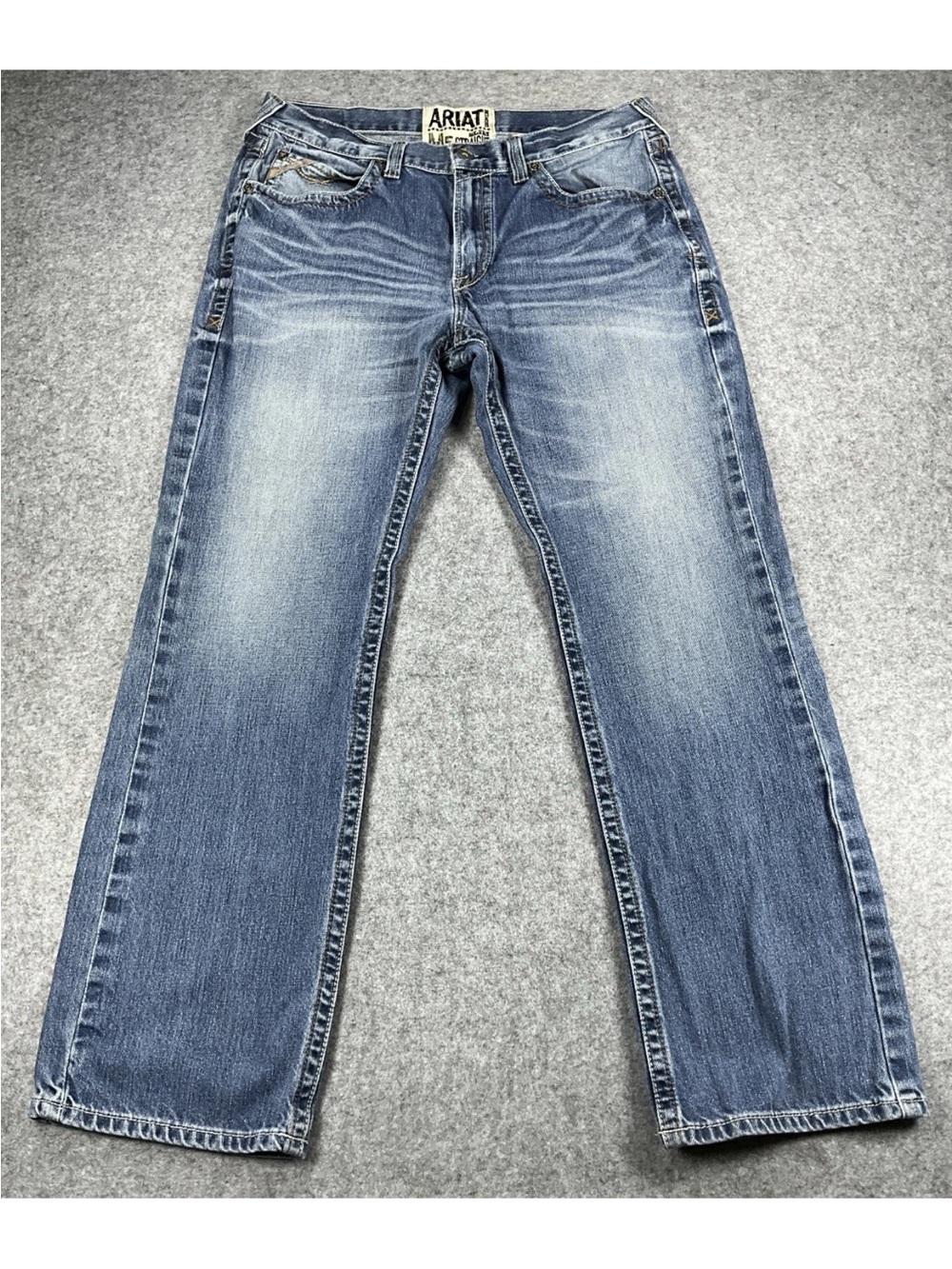 Ariat Mens Jeans Straight Fit Leg M5 33x32 Denim Western Cowboy Work EUC - Picture 2 of 13